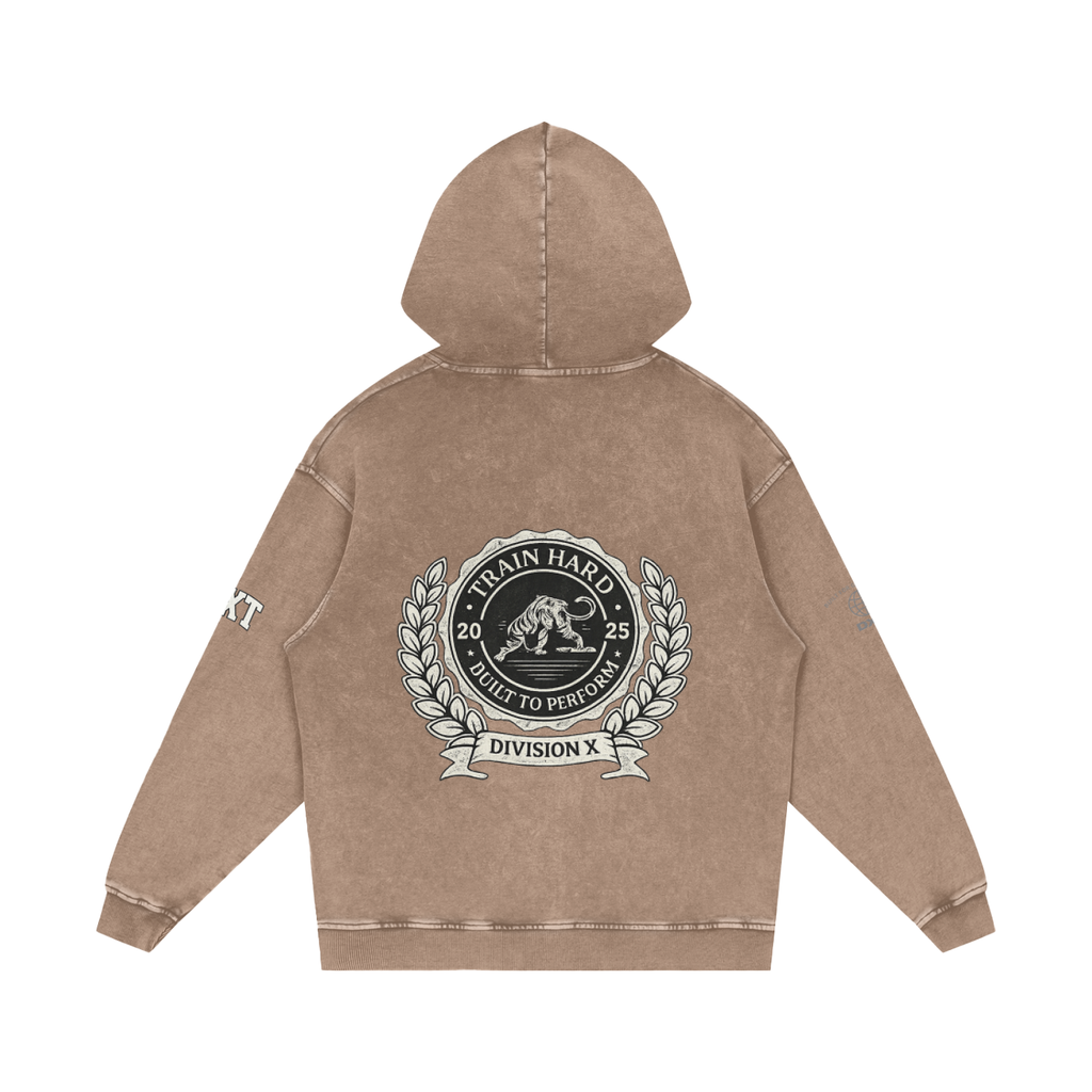 Snow Washed Loose Cotton Hoodie