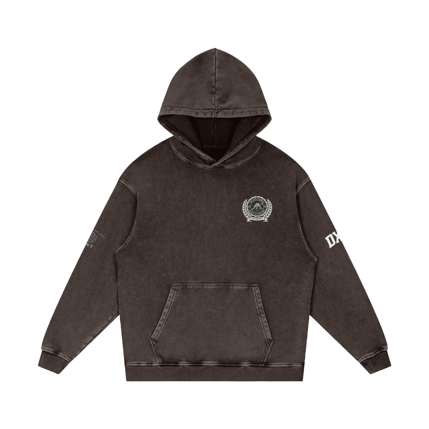 Snow Washed Loose Cotton Hoodie