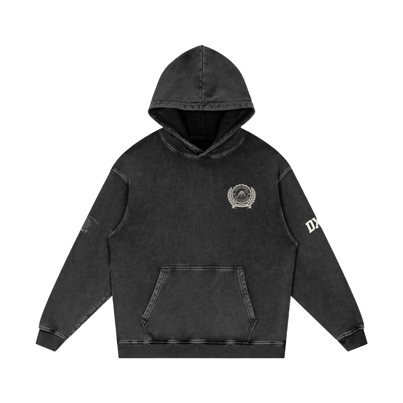 Snow Washed Loose Cotton Hoodie