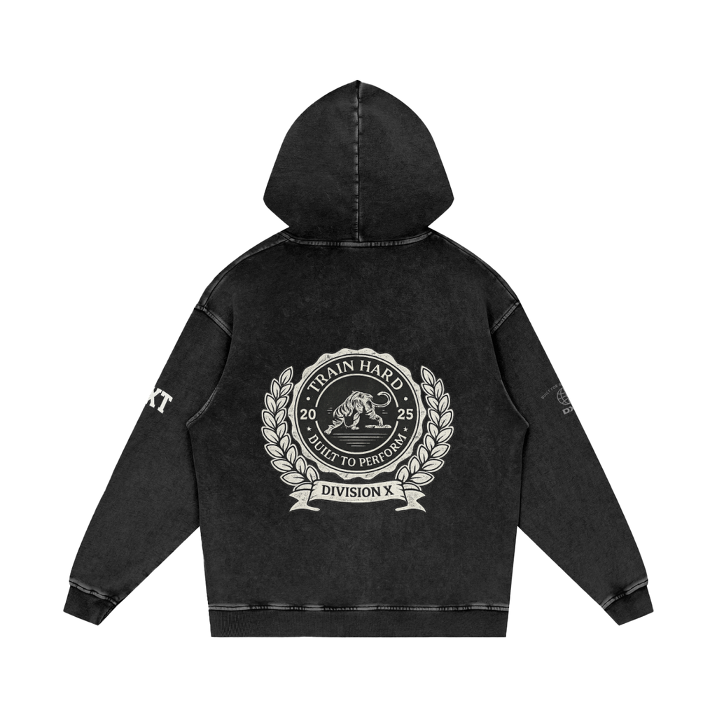 Snow Washed Loose Cotton Hoodie